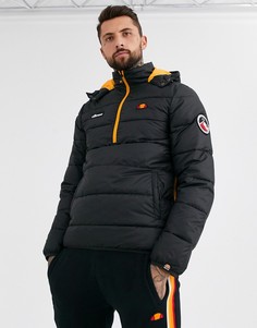 Черная дутая куртка с короткой молнией ellesse Narni-Черный