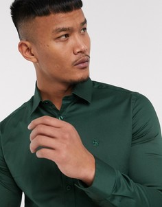 Зеленая рубашка с заостренным воротником Lockstock-Зеленый