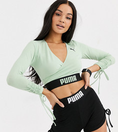 Зеленый кроп-топ с запахом Puma эксклюзивно для ASOS-Зеленый цвет