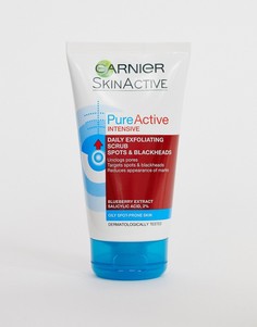 Интенсивно отшелушивающий скраб для лица 150 мл от черных точек Garnier - Pure Active-Бесцветный