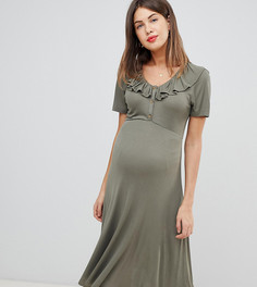 Приталенное платье миди для кормящих мам ASOS DESIGN Maternity-Зеленый