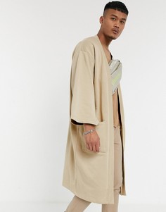 Светло-бежевый кардиган-кимоно ASOS DESIGN