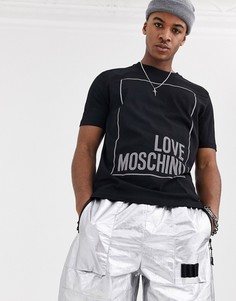 Футболка со светоотражающим логотипом Love Moschino-Черный