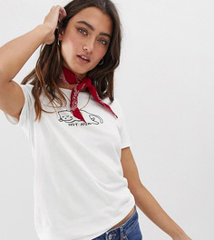 Футболка с принтом \"lazy cat\" People Tree-Белый