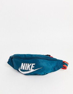 Синяя сумка-кошелек на пояс с контрастным ремешком Nike-Синий