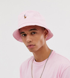 Светло-розовая панама с логотипом Polo Ralph Lauren эксклюзивно для ASOS-Розовый