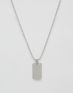 Серебристое ожерелье с солдатским жетоном Seven London эксклюзивно для ASOS-Серебряный