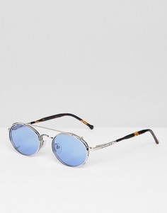 Серебристо-синие круглые солнцезащитные очки Spitfire Spectrum-Серебряный