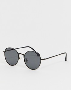Круглые солнцезащитные очки в черной оправе Jeepers Peepers-Черный