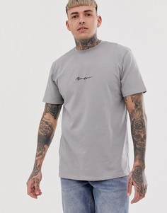 Серая футболка Mennace-Серый