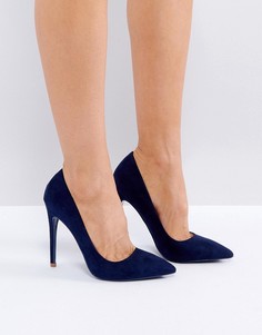 Темно-синие туфли-лодочки с острым носом Public Desire-Темно-синий