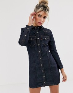 Джинсовое платье в стиле вестерн Levis Gia-Синий