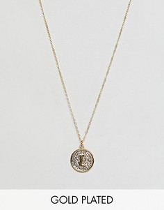 Позолоченное ожерелье с подвеской в виде буквы \"L\" Ottoman Hands-Золотой