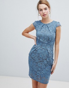Кружевное платье-тюльпан QED London-Синий