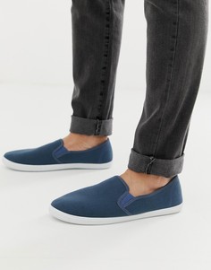 Темно-синие туфли-слипоны Dunlop-Темно-синий