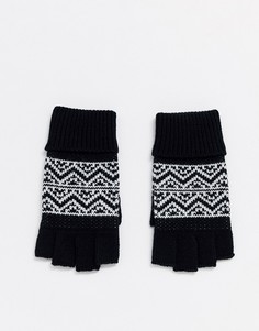 Перчатки без пальцев с узором Фэйр-Айл ASOS DESIGN-Мульти