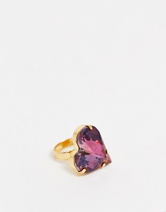 Кольцо с кристаллом Swarovski лавандового цвета Krystal London-Фиолетовый