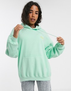 Oversize-худи с вышитым логотипом на груди Vintage Supply-Зеленый