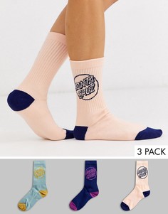Набор из 3 пар разноцветных носков Santa Cruz-Мульти