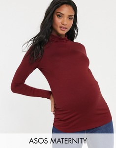 Лонгслив рыжего цвета ASOS DESIGN Maternity-Красный