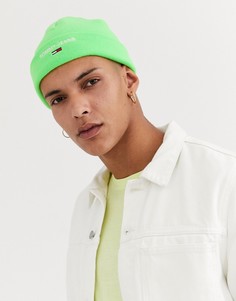 Зеленая шапка-бини Tommy Jeans-Зеленый