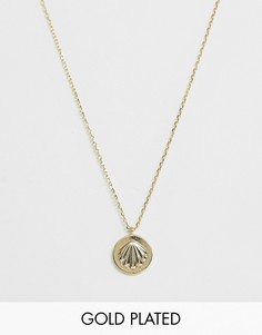 Позолоченное ожерелье с подвеской в виде ракушки Orelia-Золотой
