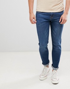 Синие выбеленные джинсы узкого кроя Tom Tailor-Синий