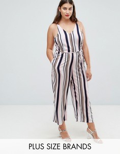 Комбинезон в полоску с кюлотами AX Paris Plus-Мульти