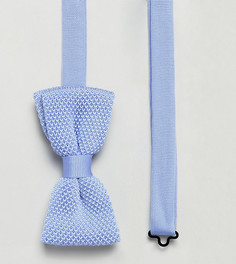 Голубой трикотажный галстук-бабочка Noose & Monkey Wedding-Синий