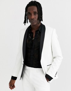 Белый пиджак-смокинг Twisted Tailor