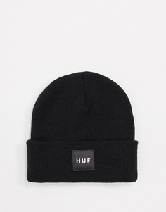 Черная шапка-бини с логотипом HUF-Черный