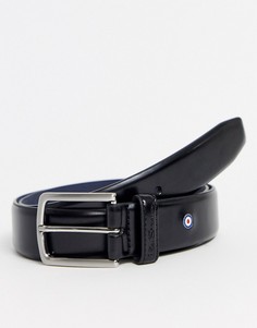 Черный ремень с логотипом Ben Sherman