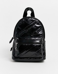 Черный стеганый рюкзак с логотипом Juicy Couture