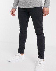 Черные супероблегающие джинсы New Look-Черный цвет