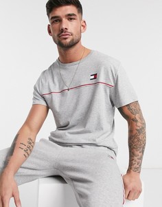 Серая меланжевая футболка с логотипом Tommy Sports-Серый