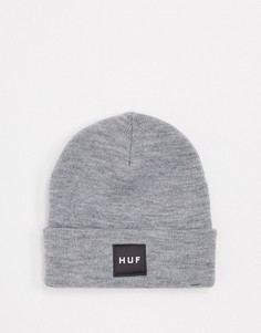 Серая шапка-бини с логотипом HUF-Серый