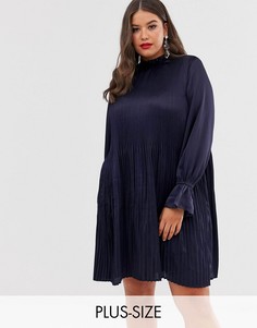 Платье с высоким воротом Elvi-Темно-синий