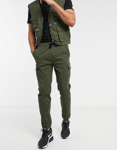 Зеленые брюки карго в стиле милитари Soul Star-Зеленый