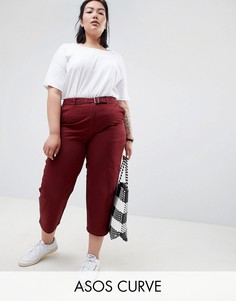Чиносы с поясом ASOS DESIGN Curve-Бесцветный