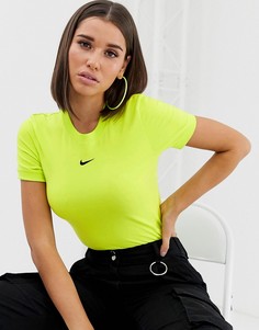 Ярко-зеленое боди с короткими рукавами Nike-Зеленый