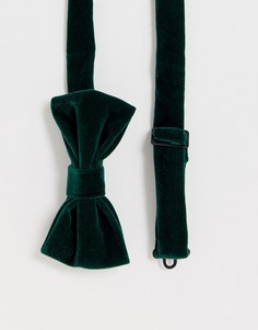 Зеленый бархатный галстук-бабочка Devils Advocate
