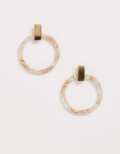 Золотистые серьги-кольца Nylon-Золотой