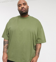 Oversize-футболка цвета хаки COLLUSION Plus-Зеленый