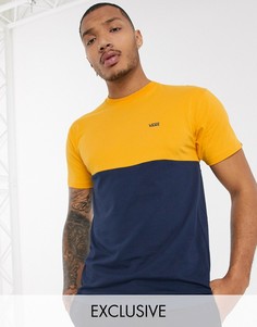 Желто-синяя футболка колор блок Vans эксклюзивно для ASOS-Медный