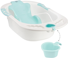 Детская ванна Happy Baby Bath comfort с анатомической горкой (аквамарин)