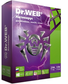 Антивирусное ПО Dr. Web 2 ПК/1 год