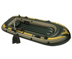 Лодка Intex Надувная лодка Seahawk 4 Set (до 400кг) 351х145х48см + весла/насос, 2подушки
