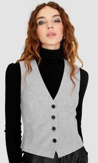Однотонный короткий жилет Stradivarius