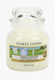 Свеча ароматическая Yankee Candle Чистый хлопок Clean Cotton 104 г / 25-45 часов