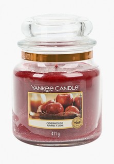 Свеча ароматическая Yankee Candle средняя в стеклянной банке Яблочный сидр Ciderhouse 411 гр / 65-90 часов